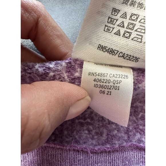 PINKVictoria’s Secret Women’s Off Shoulder Pullover M Purple Washed Cozy Sweats - Picture 7 of 11